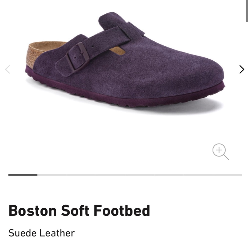 Birkenstock suede Boston clogs